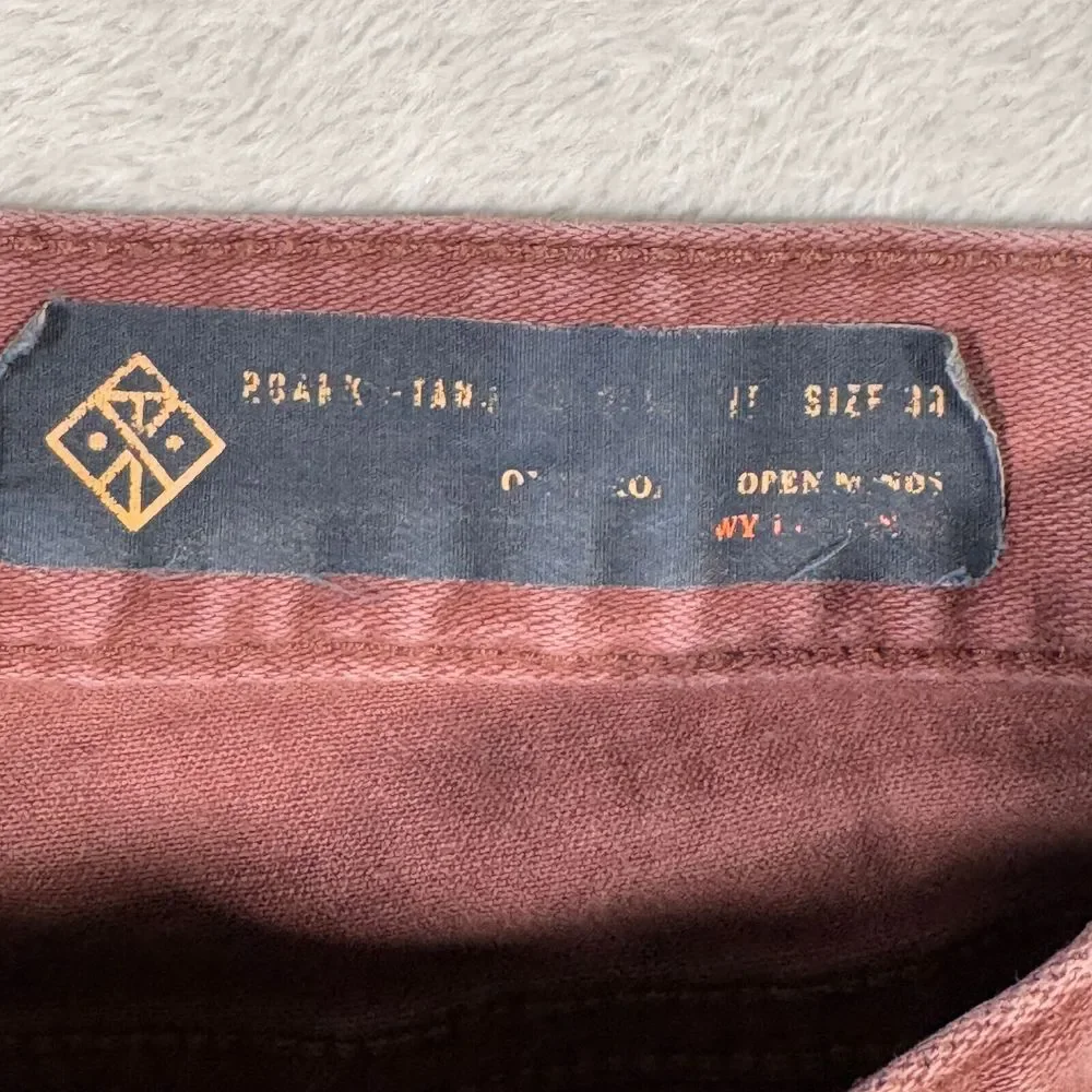 Roark Jeans Mens 30x30 Brown Red Hwy 133 Slim Straight‎ Broken Twill